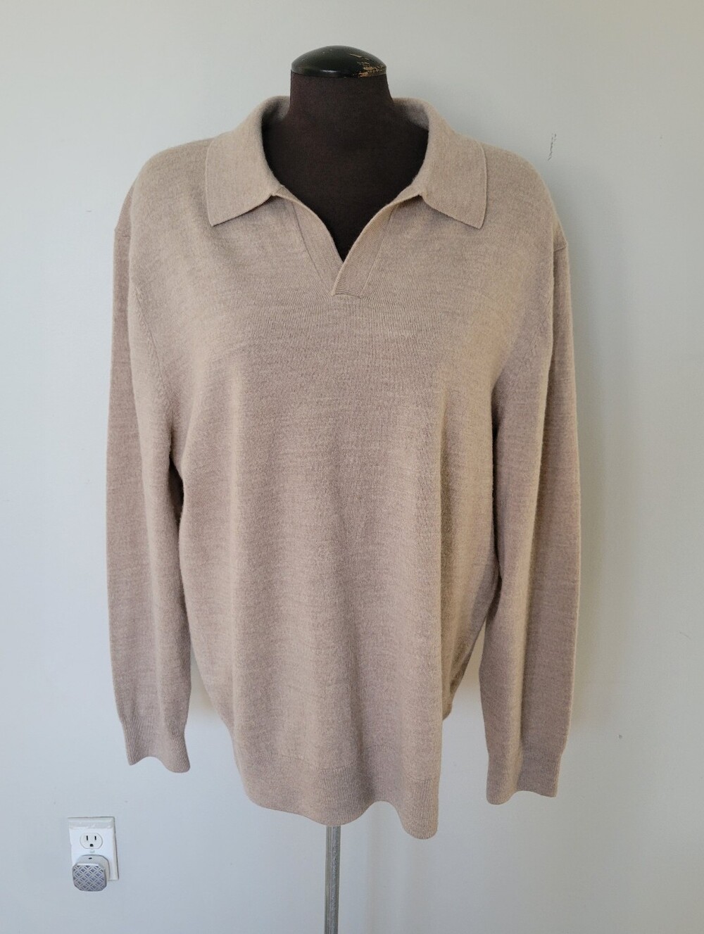 Christian Lacroix Merino Wool V Neck  Pullover Sweater Size L